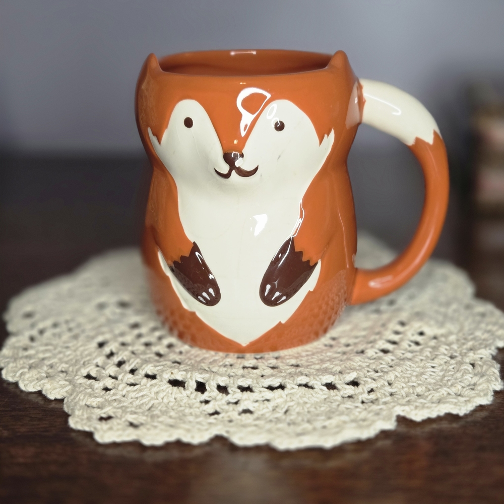 Cute Fox Shaped Mug For Small Plants/ Planter, Decor,Coffee, From Holiday Home